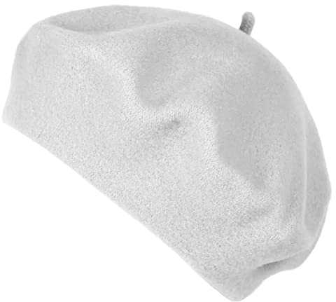 Van Der Rich ® - Französische Klassische Baskenmütze Barett - Damen (Creme, One Size)