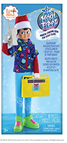 Elf on the Shelf MagiFreez Retro Rad 80's Gear- Elf on the Shelf Clothes - Christmas Elf on the Shelf Accessories - Elf on the Shelf Props - Elf Outfits - Boy & Girl Arrival Ideas (Elf not included)