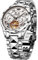 OUPINKE Herren-Armbanduhr, automatisch, Skelett, selbstaufziehend, wasserdicht, leuchtend, Wolfram, Weiß/goldfarben, Mechanische Skelett-Armbanduhr