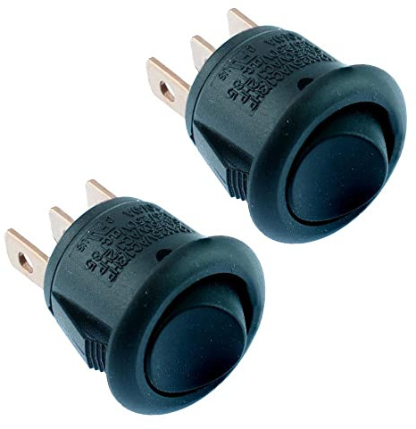 Mini interruttore a bilanciere rotondo SPDT 12A SCI R13-270C per montaggio a pannello cruscotto (confezione da 2)