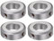 QUARKZMAN 4pcs Bague de Réglage Bague Arrêt d'axe Butée Arbre Collier 17mm Alésage Aluminium Alliage 32mm OD, 10mm Largeur pour Roue Brouette Pont Boîte Vitesses CNC