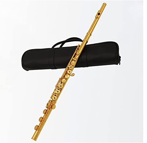 Flöteninstrument Professionelle Vergoldete Flöte Französisch 17 Tasten Offene Löcher B Fuß Split E Key Offset G Mit Etui Professionelles Querflöten