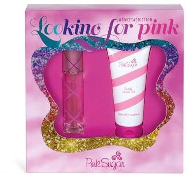 Pink Sugar, Looking For Pink - Estuche con agua de inodoro de 30 ml y gel de ducha de 100 ml