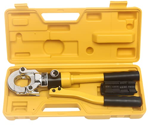 Hydraulik Presszange, Hydraulische Mechanische, 8 Tons,Fitting Tools PEX PB Verbundrohr AL Anschließen, 360° drehbarer Kopf,Kupfer Edelstahl,16-32 mm