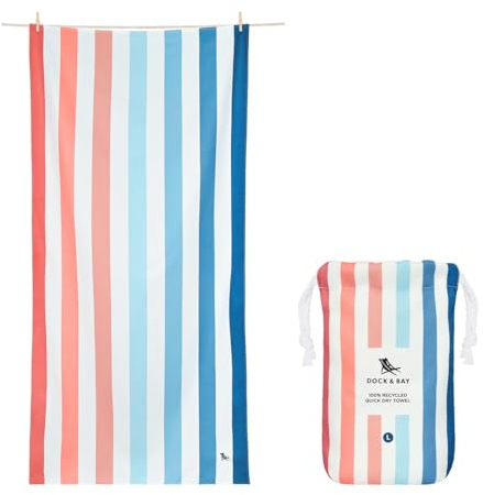 Dock & Bay Kid's Towel - For Beach Use - Quick Dry, Sand Free - Compact, Lightweight - 100% Recycled - Includes Bag - Summer - Sand to Sea, Large (160x90cm, 63x35)