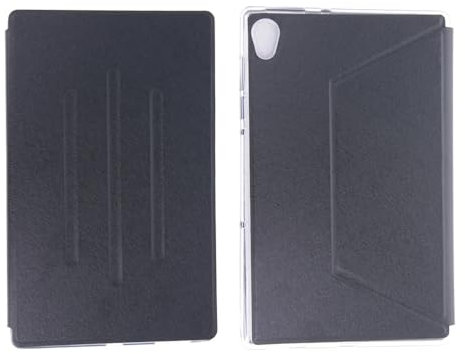 REY Custodia Smart Cover pieghevole per LENOVO TAB M10 HD 10.1 (X306 - X306X - X306F), Flip Smart Cover, Custodia protettiva, Nero