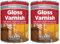 PD - 300ML All Varnish - Interior & Exterior Use - Long Lasting Protection - Quick Drying Effect - Clear Wood Varnish - Gloss Finish - Apply On Paint Wood, Metal (2 Tin)