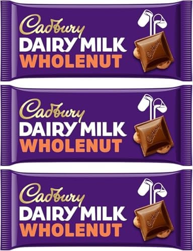 Milk Chocolate Bundle With Dairy Milk Whole Nut Chocolate Bar 180g (3 Pack)