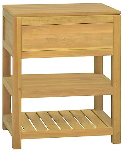 XGWKCNV Schränke & Aufbewahrung Badezimmerschrank 60x45x75 cm Massivholz Teak Aufbewahrungsschränke & Schließfächer