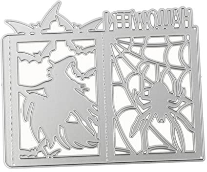 ULDIGI Halloween Deko Schablone Metall Schneideform Für Spinnen Und Spinnennetze Für Scrapbooking Und Papierkunst Bastelprojekte Und Einladungen