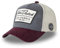 Von Dutch Kappe für Damen und Herren, Trucker-Kappe Lea, verstellbar, mit Wildleder-Effekt, Grau/Rot/Beige, Einheitsgröße