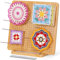 Lifewit 30cm*30cm*1,5cm Blocking Board Häkeln mit 20 Stiften, Bambus Häkelbrett Spanner für Stricken und Häkeln Projekte, Haltebrett für Häkeln, Häkeln Zubehör Geschenke für Häklerinnen