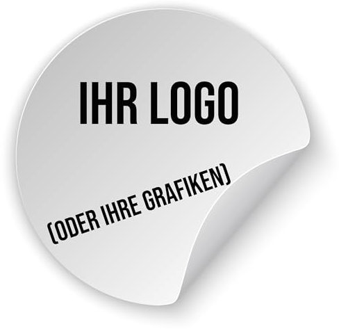 100 personalisierbare Mehrzweck-Aufkleber – Fügen Sie Ihr Logo oder Ihre Grafik ein. Wählbare Größe von 2 cm bis 20 cm. Ideal für Dekorationen, Etiketten, und kreative Projekte (kreisförmig)