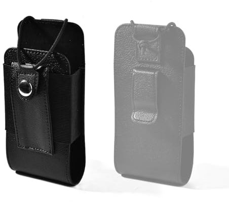 YNIBST Leather Universal Radio Holster for Duty Belt with Back Clip,Walkie Talkie Pouch Holder for Motorola Baofeng Midland Kenwood Handheld Ham Radio