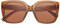 DOOViC Sonnen Lesebrille 1,0 Groß Eckig Braun Sonnenbrille mit Sehstärke für Damen