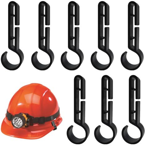 MEKEET 8PCS Headlamp Clips Lightweight and Durable Non Slip Hardhat Hooks Compact Hard Hat Headlamp Clips for Various Headlamp and Hard Hat Running Camping Fishing Cycling Hiking Construction