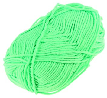 YOSADIER 50g Milchbaumwollgarn Grobe Baumwolle Zum Häkeln Und Stricken Handgewebt Für Pullover Mützen Schals DIY Fluoreszierendes Grün