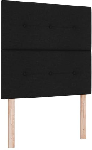 vidaXL Kopfteil mit Kopfteil Schwarz 80 cm Stoff, Moderne Schlafzimmerdeko, höhenverstellbar, rechteckiger gepolsterter Kopfteil, schickes Bettgestell, platzsparend!