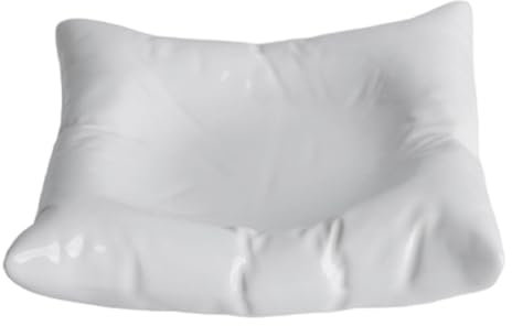 Abibiocy Piatti per la cena, piatto di frutta a forma di cuscino, piatti insalata in ceramica quadrata da 8 pollici, decorativi per insalata di dessert snack di bistecca di frutta cena