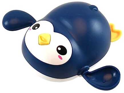 Kisangel Pinguin für Badewanne und Aufblasbaren Pool Aufziehspielzeug 2 Stück aus Kunststoff Schimmelfreies Schwimmendes Wasserspielzeug Zufällige Farbe Badespielzeug