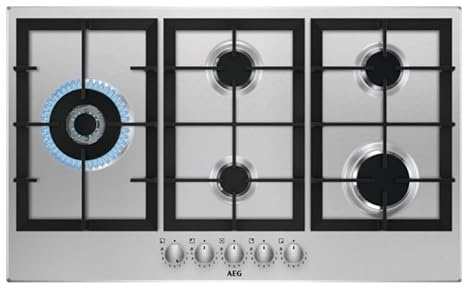 AEG HGB95522SM Acciaio inox Da incasso 90 cm Gas 5 Fornello(i)