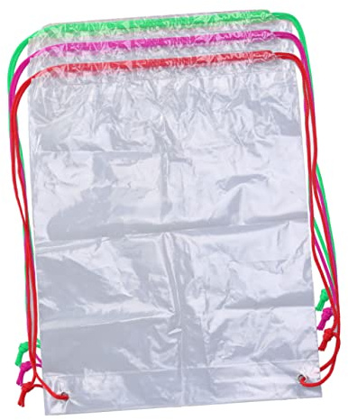 IMIKEYA Transparenter Drawstring Backpack Wasserabweisender Aufbewahrungsbeutel mit Kordelzug Durchsichtige Tasche für Digitalkamera Sonnenbrille Handy und Mehr für Reisen Zufällige Farbe