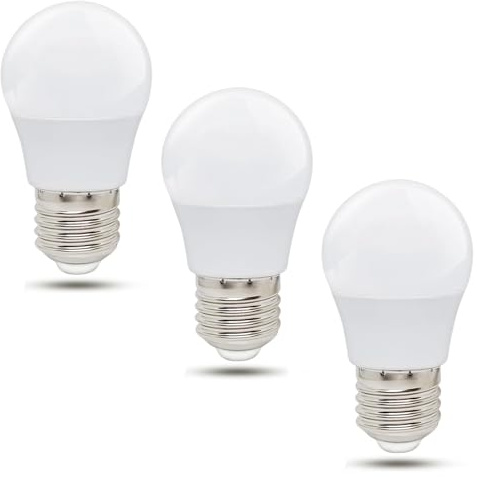 wossluck LED Lampe E27, 5W Kaltweiß Dimmbar, 50W Ersatzleistung, AC220V-240V, 3 Stück