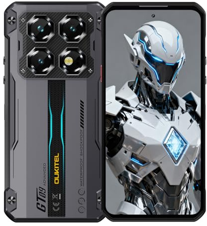 OUKITEL WP60 Telefono Móvil Irrompible Android 15, 48GB+512GB Móvil Indestructible 5G, 10000mAh/33W, 7,2'' HD+ 120Hz Pulgadas, 108MP+32MP Teléfono Smartphone, IP68/69K/5G Dual SIM/NFC/OTG/GPS, Negro