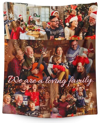 GiftRomance Personalisierte Fotodecke mit eigenem Bild & Text – Weiche Fleece Kuscheldecke mit Foto, Individuelles Geschenk für Kinder, Familie & Freunde