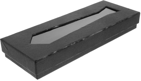 Toyvian Schwarze Krawattenbox mit Schlangenleder Optik Krawattenetui und Organizer aus Stabilem Karton Aufbewahrung für Krawatten Einstecktücher und Accessoires Kompakter Reise Organizer