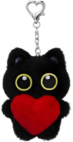 OuryTech Porte-clés Chat, Porte-clés en Peluche comme Accessoire de Sac Cadeau pour Amateurs de Chats