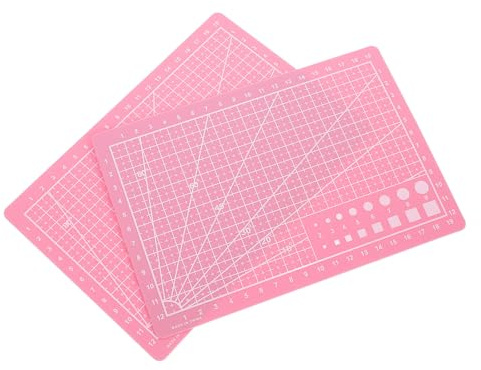 VINTORKY Tapis de Découpe Auto-Cicatrisant Double Face A5 pour Loisirs Créatifs, Planche à Découper en ABS avec Lignes de Mesure Précises, Antidérapant, Solide, pour Scrapbooking et
