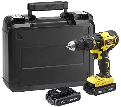 STANLEY FMC628C2K-QW – Taladro Percutor BRUSHLESS 18 V 47 Nm inklusive 2 Karril-Baterías 1,3 Ah Litio, Cargador und Maletín