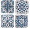Lot de 4 sous-verres en mosaïque - Style méditerranéen de Santorin