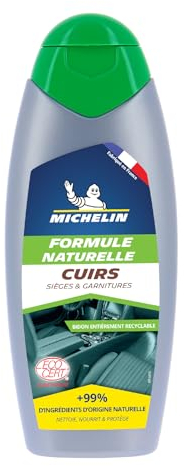 MICHELIN 009169 Baume Nettoyant Cuir, Régénère et Protège, Formule Naturelle, 500 ml