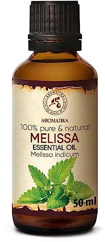 Melissenöl 100 % naturrein – Ätherisches Öl 50 ml – Für Aromatherapie, Massage, Diffuser, Raumduft
