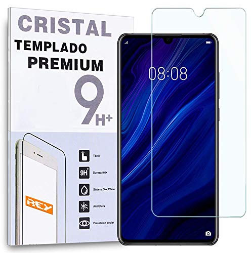 REY Protector de Pantalla para Huawei P30, Cristal Vidrio Templado Premium