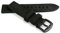 RIOS1931 Jersey Rindsleder Uhrenarmband handgemacht in Deutschland Robust 22mm Schwarz