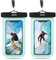 JOTO Funda Impermeable Móvil [2 Unidades], Funda Acuática Móvil IPX8 con Cuerda Ajustable para iPhone 16/15/14/13/12 Pro MAX, Galaxy S20+/S10e, Huawei, Móviles hasta 7 -Verde