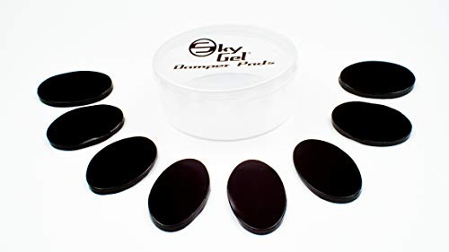 SKY Music Damper Pads/Dämpfungspads für Trommelfelle und Becken SkyGel Onyx Black 8 Stk à 41 mm - SGDP8BK
