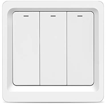 Yagusmart Zigbee Smart Lichtschalter, Wahlweise Neutral, funktioniert mit tuya zigbee hub, Kompatibel mit Alexa, Google Home und IFTTT(3 gang)