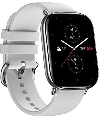 Amazfit Zepp Smartwatch E 1,65 Zoll Touch-Farbdisplay Fitness Armbanduhr 5 ATM wasserdicht Sportuhr mit SpO2 Blutsauerstoffsättigung Messung, 11 Sportmodi (Pebble Grey)