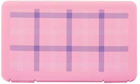 Tragbare Masken-Aufbewahrungstasche,Colorful Maskenbox Tragbarer Maskenhalter Kunststoffbox Transportbox für Maske,Masken Nicht Enthalten (Rosa)