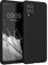 kwmobile Hülle kompatibel mit Samsung Galaxy A12 Hülle - weiches TPU Silikon Case - Cover geeignet für kabelloses Laden - Schwarz matt