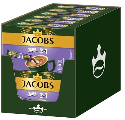 JacobsKaffeespezialitäten 3 in 1 Milka®*, 120 Sticks mit Instant Kaffee, 12 x 10 Getränke