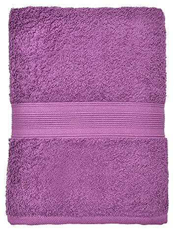 leevitex® Saunahandtuch XXL, flauschig und saugstark, 1 Saunatuch, 80 x 200 cm, Qualität 500 g/m², 100% Baumwolle - Lila