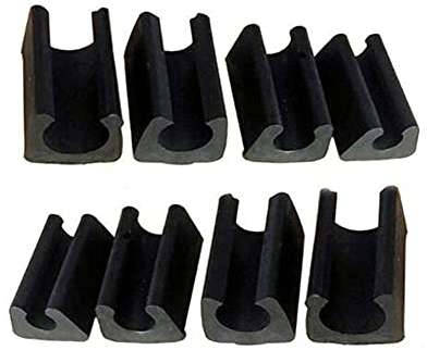 24 Pcs Chair Leg Caps U-Shaped Tube Sleeve Tube Clamp Floor Protectors Plastic for Foot Covers on Most Furniture (Black)