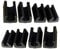 24 Pcs Chair Leg Caps U-Shaped Tube Sleeve Tube Clamp Floor Protectors Plastic for Foot Covers on Most Furniture (Black)
