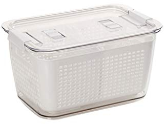 Cesta de Drenaje Cuadrada Multifuncional Contenedores de Almacenamiento para Nevera Cesta de Drenaje para Refrigerador Tres en Uno Adecuada para Almacenar Verduras Y Frutas