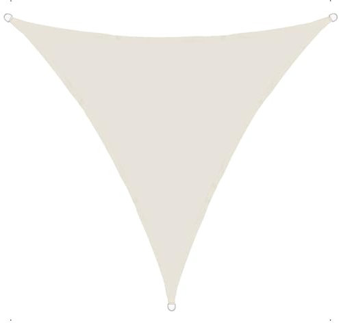 Sonnensegel luftdurchlässig 6 x 6 x 6 m - Farbe Creme - Dreieck - Material HDPE